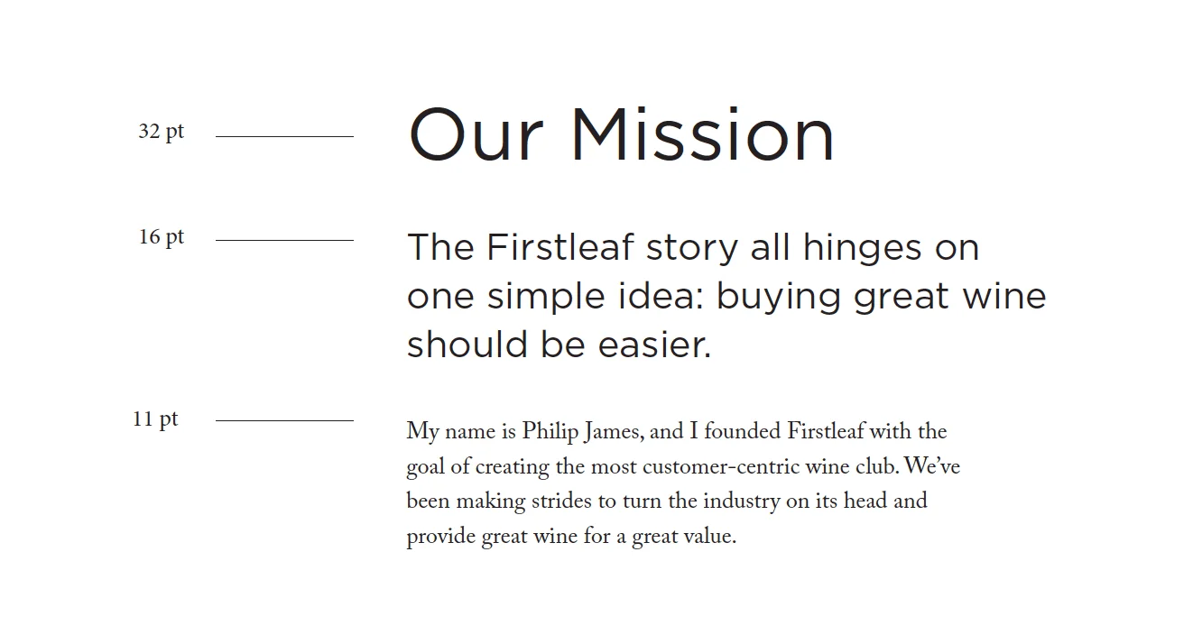 Firstleaf typography system